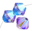 Swarovski, Bicone Crystal, 4mm, Tanzanite ABx2