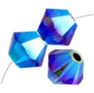 Swarovski, Bicone Crystal, 4mm, Montana ABx2