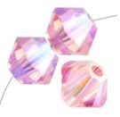 Swarovski, Bicone Crystal, 4mm, Light Rose ABx2