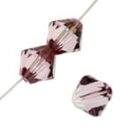 Swarovski, Bicone Crystal, 4mm, Antique Pink