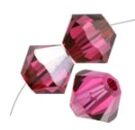 Swarovski, Bicone Crystal, 4mm, Fushia Satin