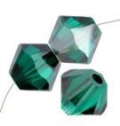 Swarovski, Bicone Crystal, 4mm, Emerald Satin