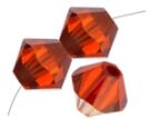 Swarovski, Bicone Crystal, 4mm, Red Magma