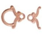 Fancy Toggle, Bright Copper Plated, 12mm.