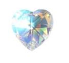 Swarovski Heart Pendant, 10mm, Crystal AB