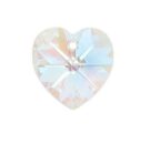 Swarovski Heart Pendant, 10mm, Crystal AB Blue