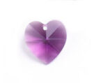 Swarovski Heart Pendant, 10mm, Amethyst