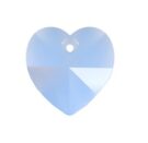Swarovski Heart Pendant, 10mm, Air Blue Opal