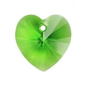SWP-200460 Swarovski Heart Pendant, 18mm, Fern Green