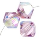 Swarovski, Bicone Crystal, 3mm, Light Amethyst AB
