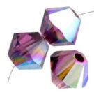 Swarovski, Bicone Crystal, 3mm, Amethyst AB