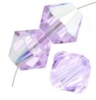 Swarovski, Bicone Crystal, 3mm, Violet AB