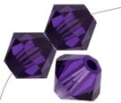 Swarovski, Bicone Crystal, 3mm, Purple Velvet
