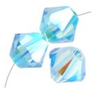 Swarovski, Bicone Crystal, 3mm, Aquamarine AB x2