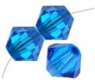 Swarovski, Bicone Crystal, 3mm, Capri Blue