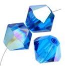Swarovski, Bicone Crystal, 3mm, Capri Blue AB