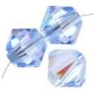 Swarovski, Bicone Crystal, 3mm, Light Sapphire AB
