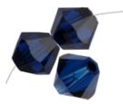 Swarovski, Bicone Crystal, 3mm, Dark Indigo