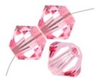 Swarovski, Bicone Crystal, 3mm, Light Rose