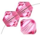 Swarovski, Bicone Crystal, 3mm, Rose