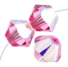 Swarovski, Bicone Crystal, 3mm, Rose AB