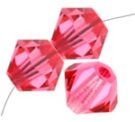 Swarovski, Bicone Crystal, 3mm, Indian Pink