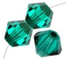 Swarovski, Bicone Crystal, 3mm, Emerald