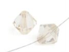 Swarovski, Bicone Crystal, 3mm, Golden Shadow