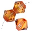 Swarovski, Bicone Crystal, 3mm, Crystal Copper