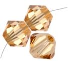 Swarovski, Bicone Crystal, 3mm, Light Colorado Topaz
