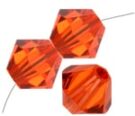 Swarovski, Bicone Crystal, 4mm, Indian Red