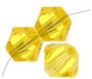 Swarovski, Bicone Crystal, 4mm, Citrine