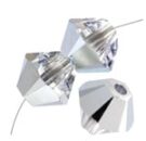 Swarovski, Bicone Crystal, 3mm, Light Comet Argent