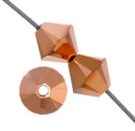 Swarovski, Bicone Crystal, 3mm, Crystal Rose Gold 2X