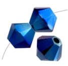 Swarovski, Bicone Crystal, 3mm, Metallic Blue 2X