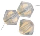 Swarovski, Bicone Crystal, 3mm, Light Grey Opal