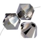 Swarovski, Bicone Crystal, 3mm, Crystal Silver Night