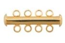 4-Strand Slider Clasp, Gold Plated