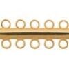 5-Strand Slider Clasp, Gold Plated