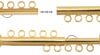 5-Strand Slider Clasp, Gold Plated