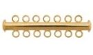 7-Strand Slider Clasp, Gold Plate