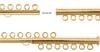 7-Strand Slider Clasp, Gold Plate