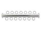 7-Strand Slider Clasp, Silver Plate