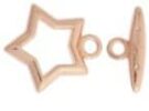 Star Toggle, Bright Copper Plated, 15mm.