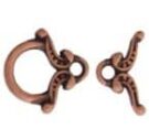 Fancy Toggle, Antique Copper Plated, 12mm.