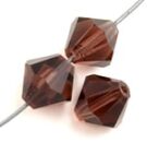 Preciosa, Bicone Crystal, 4mm, Light Burgundy AB