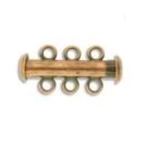 3-Strand Slider Clasp, Antique Copper Plated