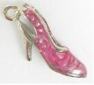 High-Heeled Shoe Charm, Pink, 20mm