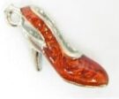 High-Heeled Shoe Charm, Red, 20mm