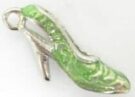 High-Heeled Shoe Charm, Green, 20mm